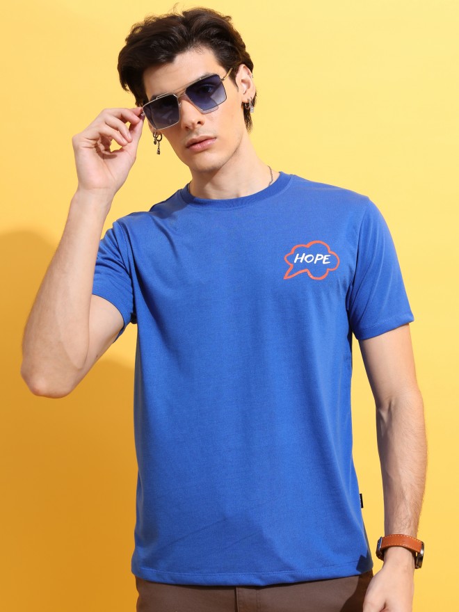 Buy Highlander Blue Printed Round Neck T Shirt For Men Online At Rs 279