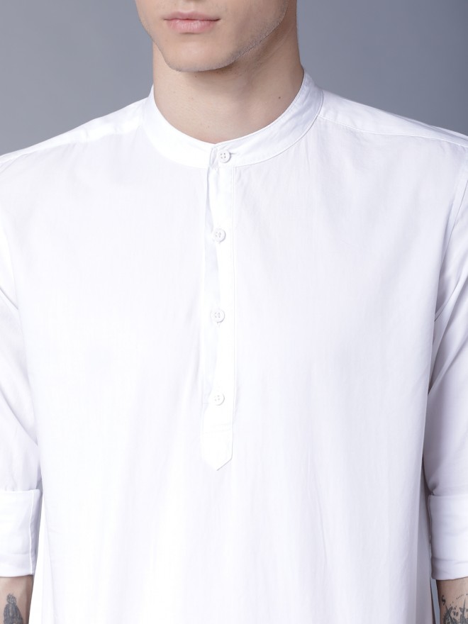 Buy Highlander White Slim Fit Solid Casual Shirt for Men Online at Rs ...