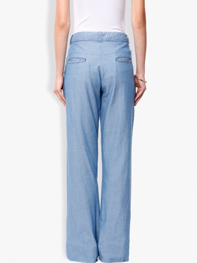 Buy Tokyo Talkies Light Blue Trousers For Women Online At Rs Ketch