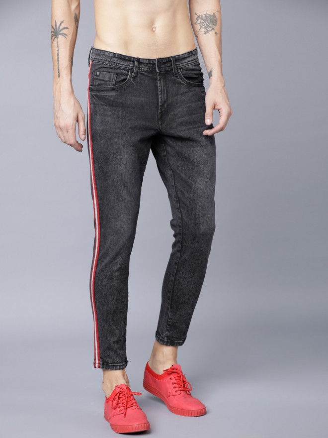 Buy Locomotive Black Tapered Fit Stretchable Jeans for Men Online at Rs ...