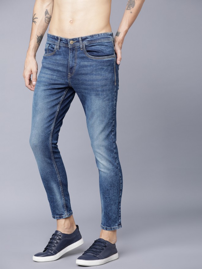 Buy Locomotive Blue Tapered Fit Stretchable Jeans for Men Online at Rs ...