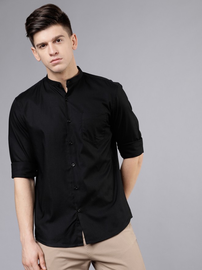 Buy Highlander Black Slim Fit Solid Casual Shirt for Men Online at Rs.479 -  Ketch