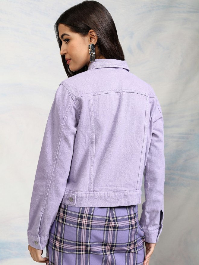 Tokyo Talkies Women Lavender  Jackets 