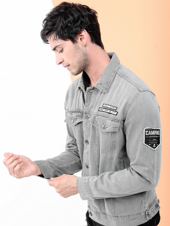 Buy Dennis Lingo Grey Regular Fit Denim Jacket for Men Online @ Tata CLiQ
