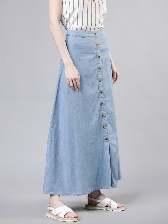 Buy Vintage Pencil Skirt, Embroidery 80s Denim Skirt, High Waist Denim Punk Skirt  Online in India - Etsy