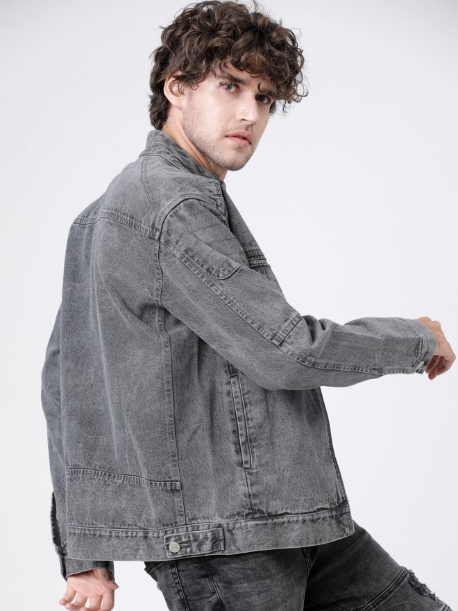 Man Wearing Denim Jacket Jeans Street Stock Photo 552720379  Shutterstock