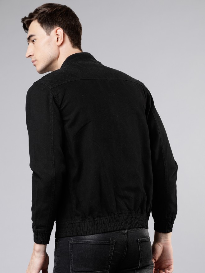 Shop Long Sleeves Bomber Jacket with Zip Closure Online