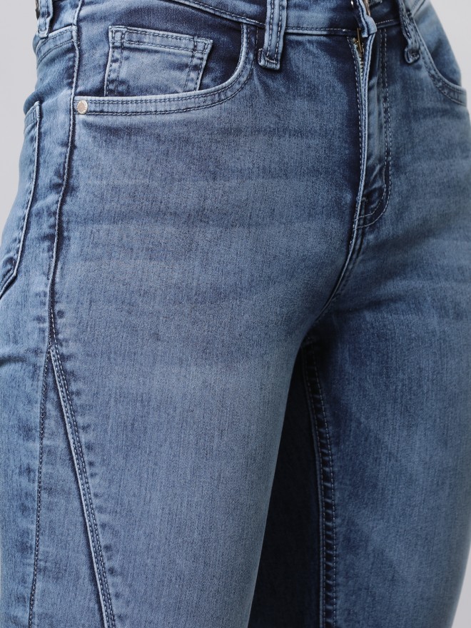 Buy Tokyo Talkies Blue Bootcut Jeans for Women Online at Best Price - Ketch
