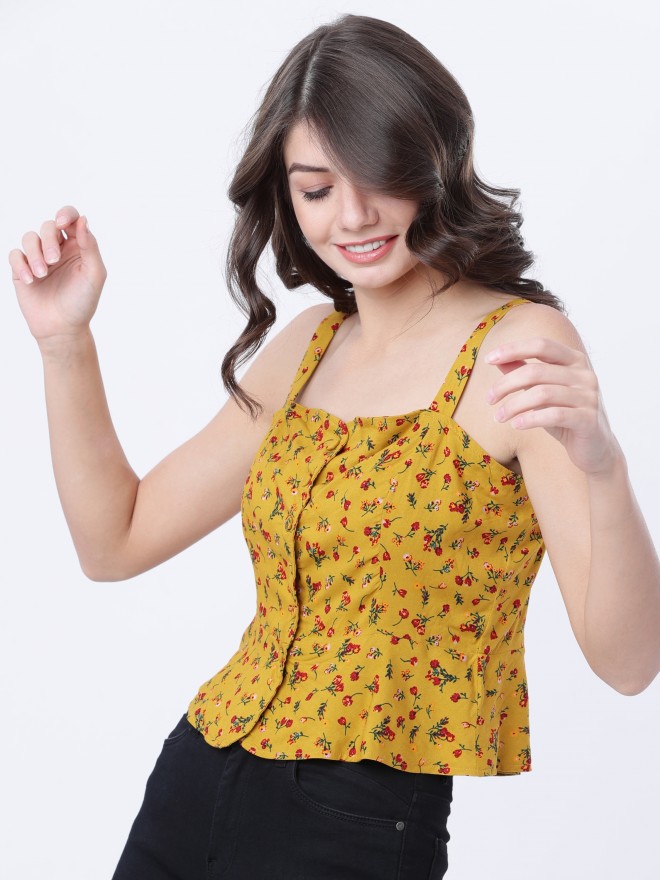 Buy Tokyo Talkies Floral Strap Crop Top for Women Online at Rs.376 