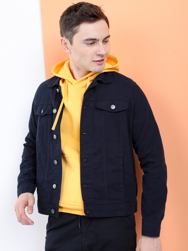 Yellow Crew-neck T-shirt with Denim Jacket Outfits For Men (27 ideas &  outfits) | Lookastic