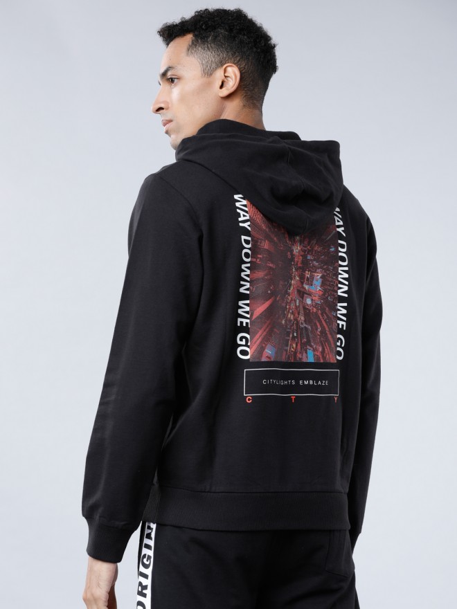 Buy Highlander Black Casual Printed Regular Fit Hoodie Sweatshirt