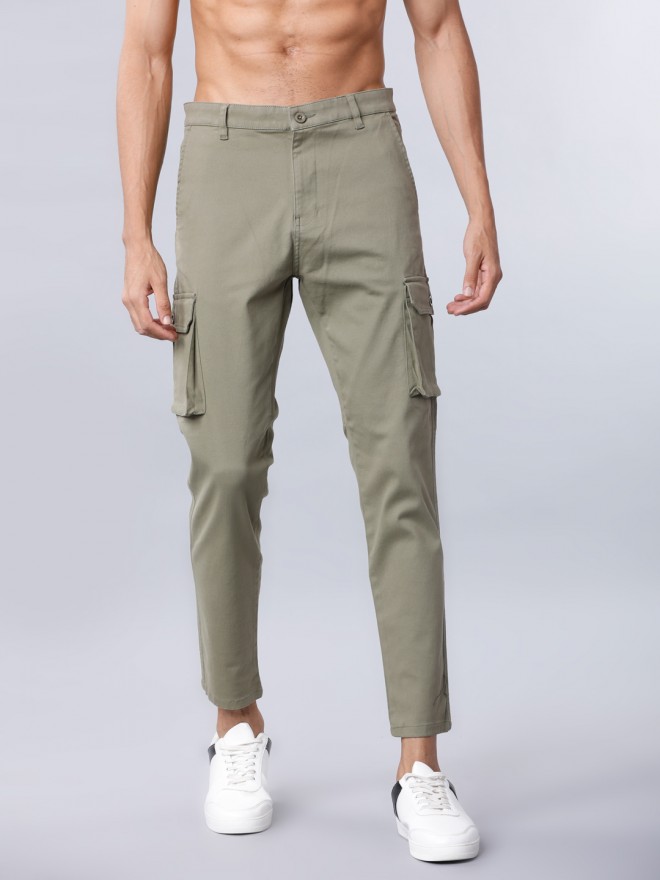 Buy Highlander Capulet Olive Casual Slim Fit Trousers for Men Online at ...
