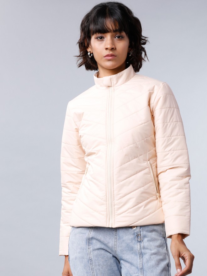 Buy Tokyo Talkies Beige Regular Fit Puffer Jacket for Women Online at ...