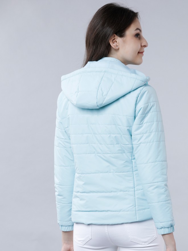 Tokyo Talkies Women Blue Puffer  Jackets 