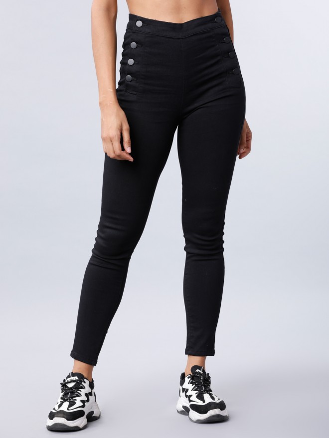 Buy Tokyo Talkies Black Slim Fit Stretchable Jeans for Women Online at ...