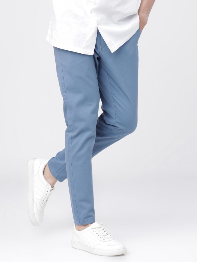 Quần Kaki Nam UNIQLO MEN Slim Fit Chino Flat Front Pants Blue - SIZE 29-33