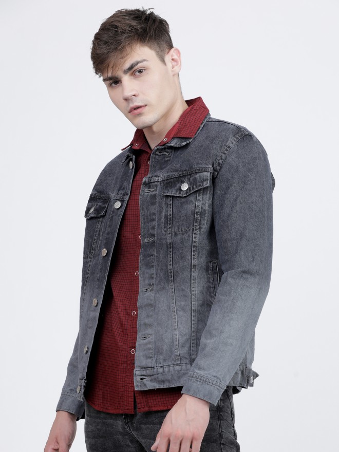Buy HIGHLANDER Solid Denim Jacket for Men Online at Best Price - Ketch