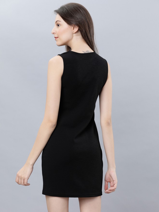 Tokyo Talkies Women Black Solid Bodycon Dresses 