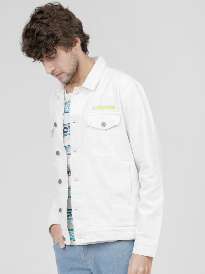 highlander white denim jacket