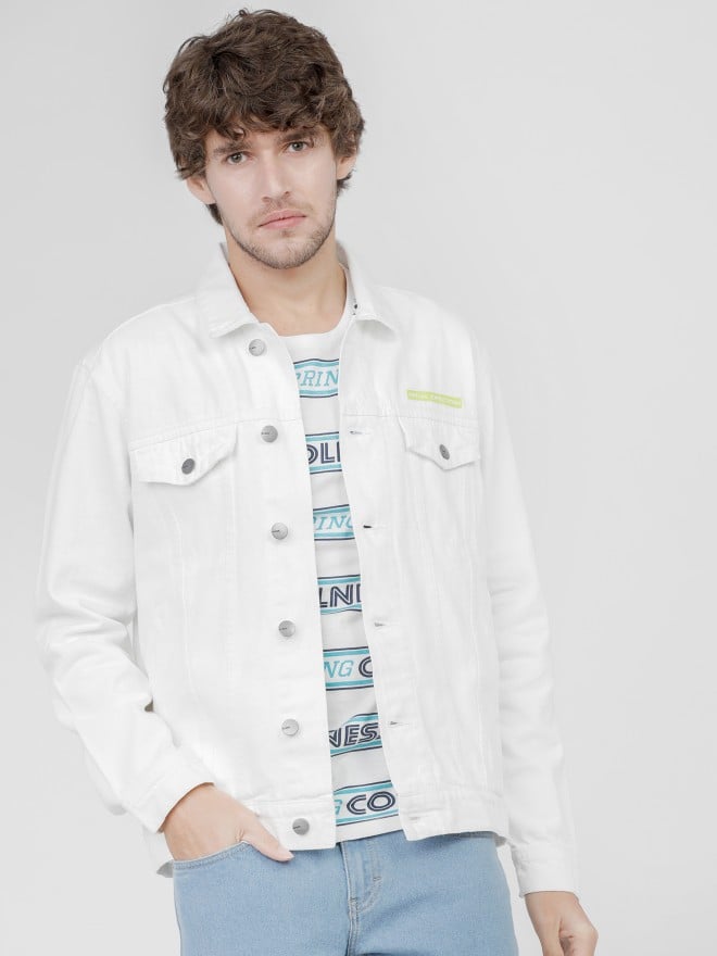 highlander white denim jacket