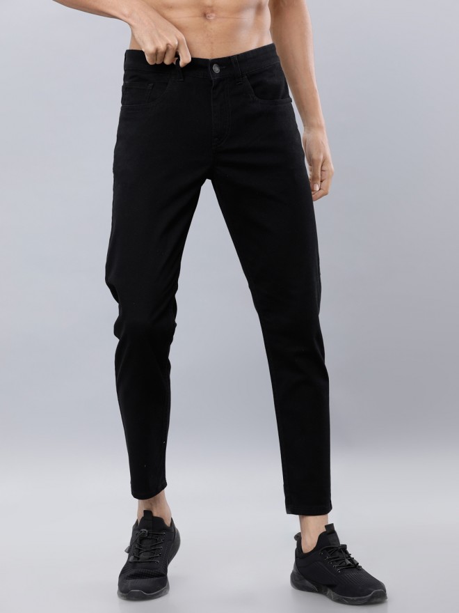 KETCH Tapered Men Black Trousers  Buy KETCH Tapered Men Black Trousers  Online at Best Prices in India  Flipkartcom