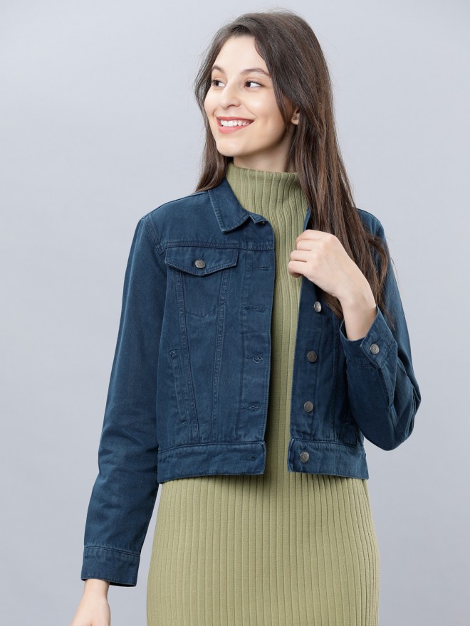 Buy Tokyo Talkies Pine Regular Fit Denim Jacket for Women Online at Rs ...
