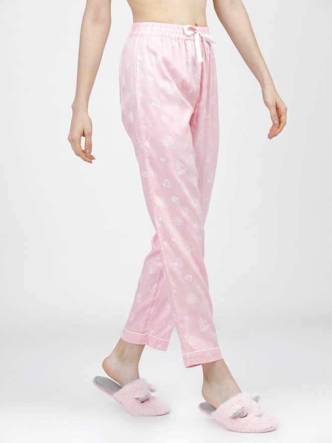 Buy Tokyo Talkies Lt Pink/White Printed Lounge Pant for Women Online at  Rs.291 - Ketch