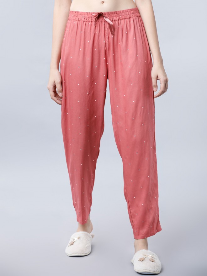 Buy Tokyo Talkies Pink & White Printed Lounge Pant for Women Online at  Rs.329 - Ketch
