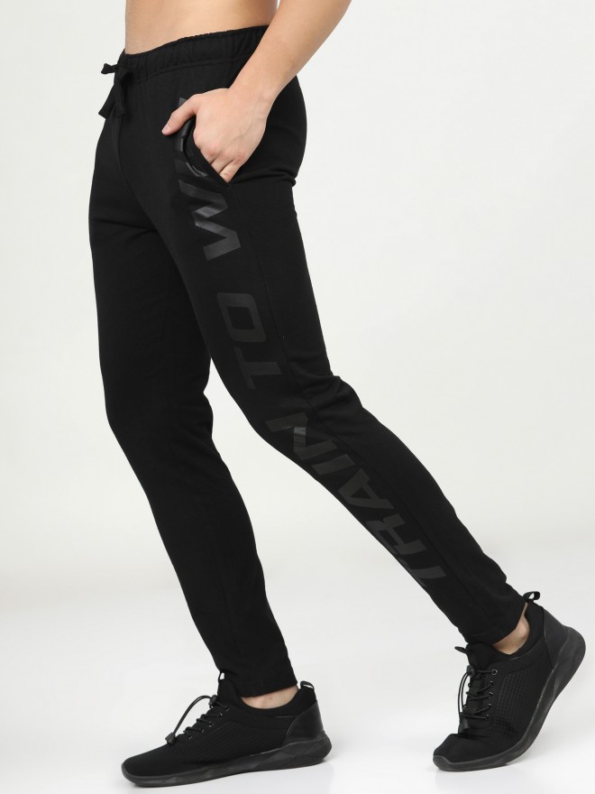Buy Highlander Black Slim Fit Track Pants for Men Online at Rs.457