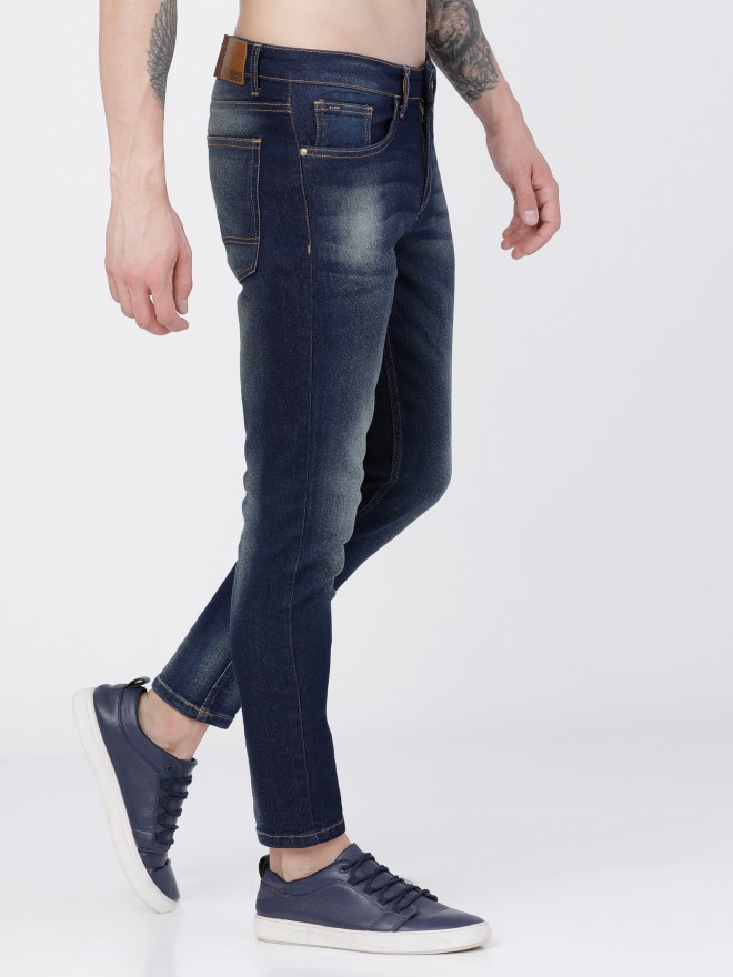 highlander tapered fit men blue jeans