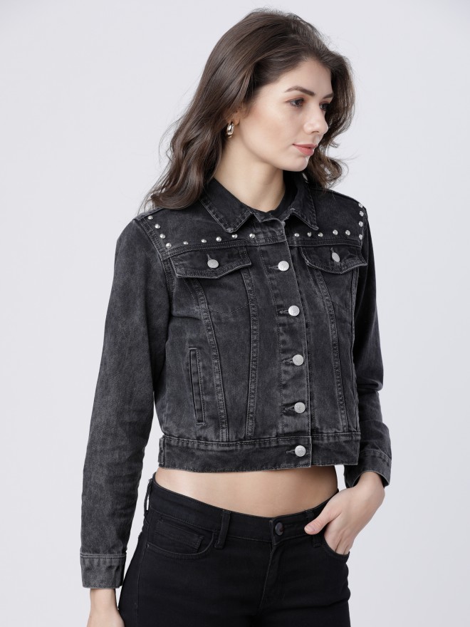 Buy Tokyo Talkies Light Grey Denim Jacket for Women Online at Rs1049   Ketch