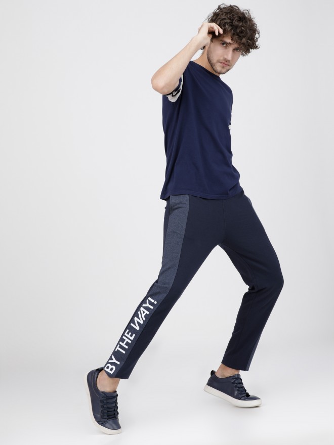 Alan Jones Clothing Men's Slim Fit Track Pants (JOG18-D95-CEMENT-M_Grey,  Cement_M),Size M