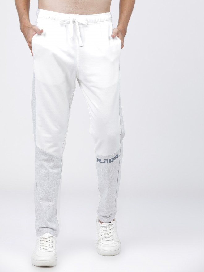 Buy Van Heusen Flex White Slim Fit Printed Trackpants for Mens Online @  Tata CLiQ