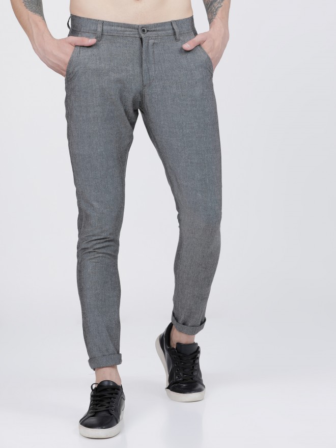 Textured Mens Charcoal Grey Formal Trouser, Size: Medium at Rs 335 in Indore