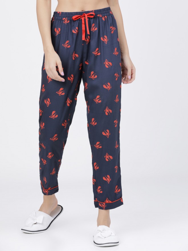 Buy Tokyo Talkies Navy BlueRed Printed Lounge Pant for Women Online at  Rs362  Ketch