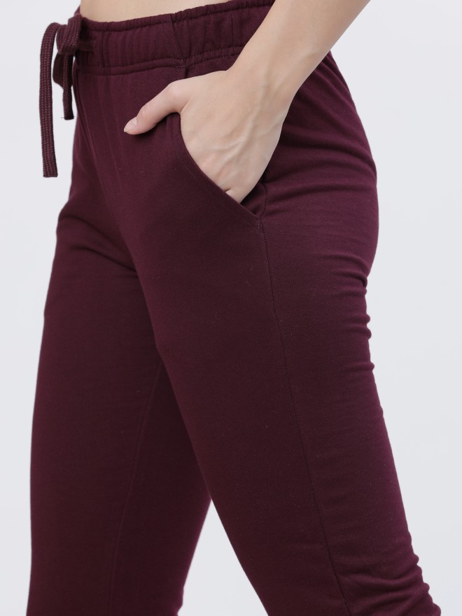 Buy Neva Maroon Track Pants for Womens Online  Tata CLiQ