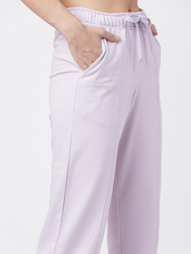 Buy Tokyo Talkies Lavender Fog Casual Track Pant for Women Online