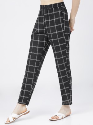 Checked Slim Fit Trousers
