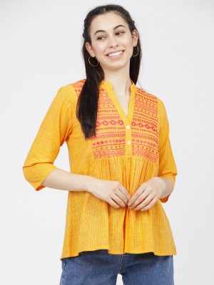 Printed Ethnic Motifs A-Line Top