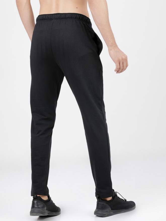 Highlander Men Black Slim Fit Track Pants