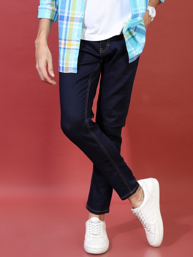 Buy Dakwins Mens Dark Blue Solid Denim Jeans  Western Wear Jeans  Jeans  for Men Online at Best Prices in India  JioMart