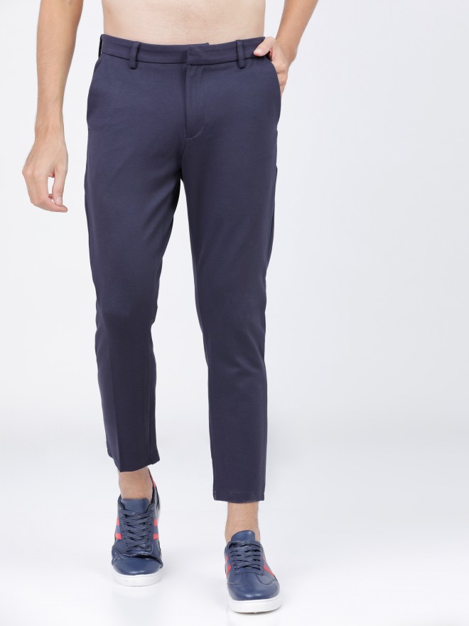 Buy Highlander Navy Blue Slim Fit Trouser for Men Online at Rs.789 - Ketch