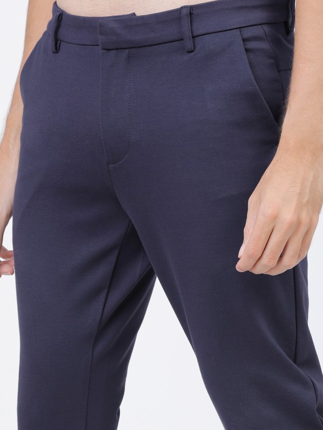 Buy Highlander Navy Blue Slim Fit Trouser for Men Online at Rs.1029 - Ketch
