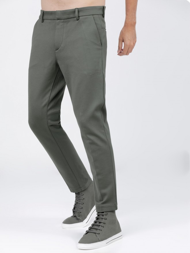 Buy Highlander Dark Olive Slim Fit Trouser for Men Online at Rs.789 - Ketch