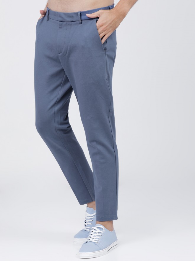 Buy Highlander Indigo Blue Slim Fit Trouser for Men Online at Rs.789 ...