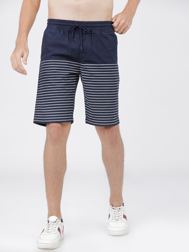 Highlander Men Navy Blue Slim Fit Regular s Shorts 