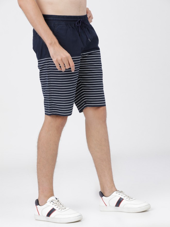 Highlander Men Navy Blue Slim Fit Regular s Shorts 