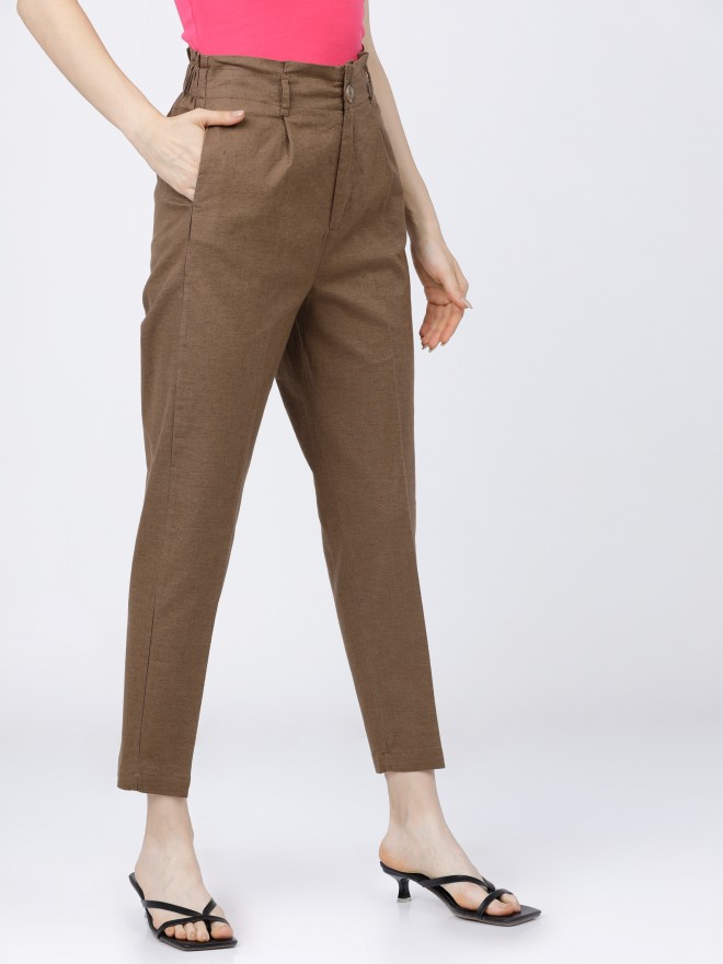 Buy Multicoloured Cotton Lycra Trousers Capris For Women Online In India At  Discounted Prices
