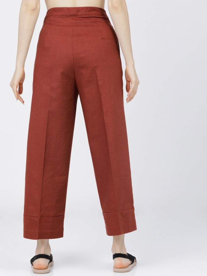 Rust satin Trouser