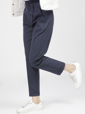 Buy Navy Blue Slim Fit Cotton Pants by Gentwithcom with Free Shipping  Slim  fit cotton pants Pants Cotton pants